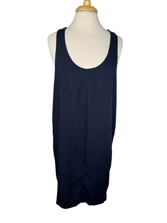 Dividends Maternity Dresses & Skirts - Vintage Navy Blue Maternity Overalls Dress Size 10 80s 90s Made in USA Jumper